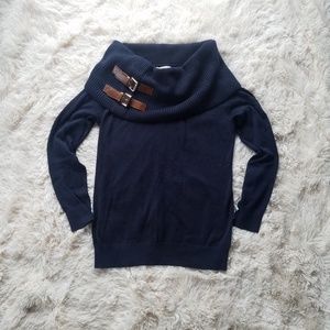 Michael Kors Buckle Shawl Sweater Small